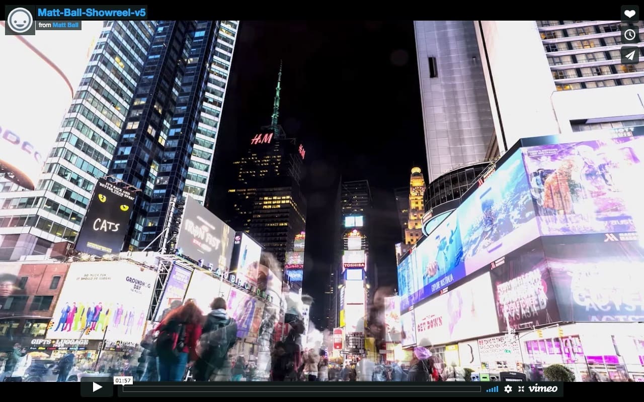 Matt Ball Camera Showreel Edit | The Digital Moose