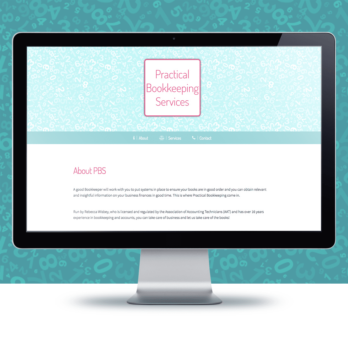Simple 1 page website | Practical Bookkeeping Services | The Digital Moose